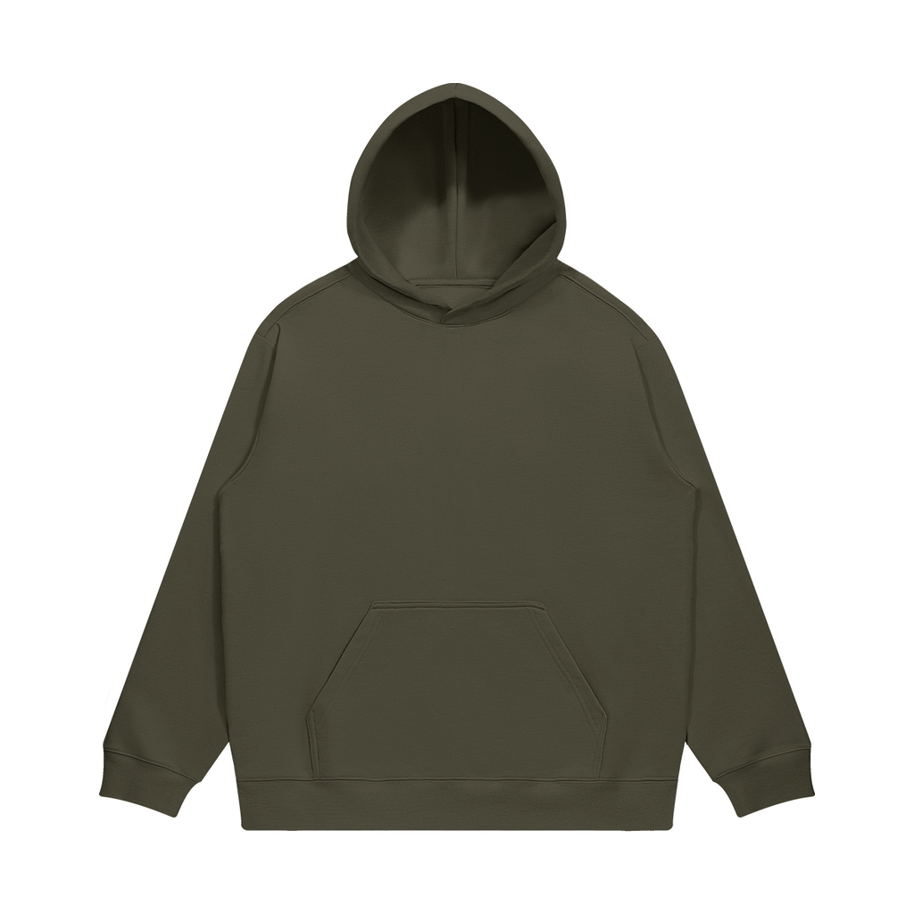BASICS 380GSM UNISEX Brushed Fleece Drawstring Cotton Hoodie