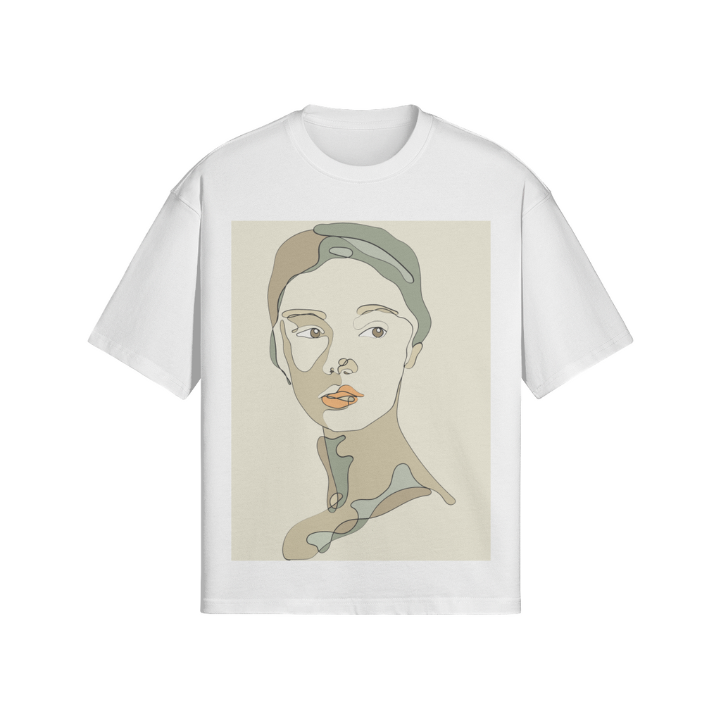 UNISEX Abstract Woman Boxy Cotton Tee