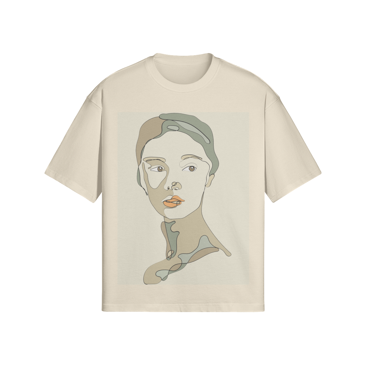 UNISEX Abstract Woman Boxy Cotton Tee