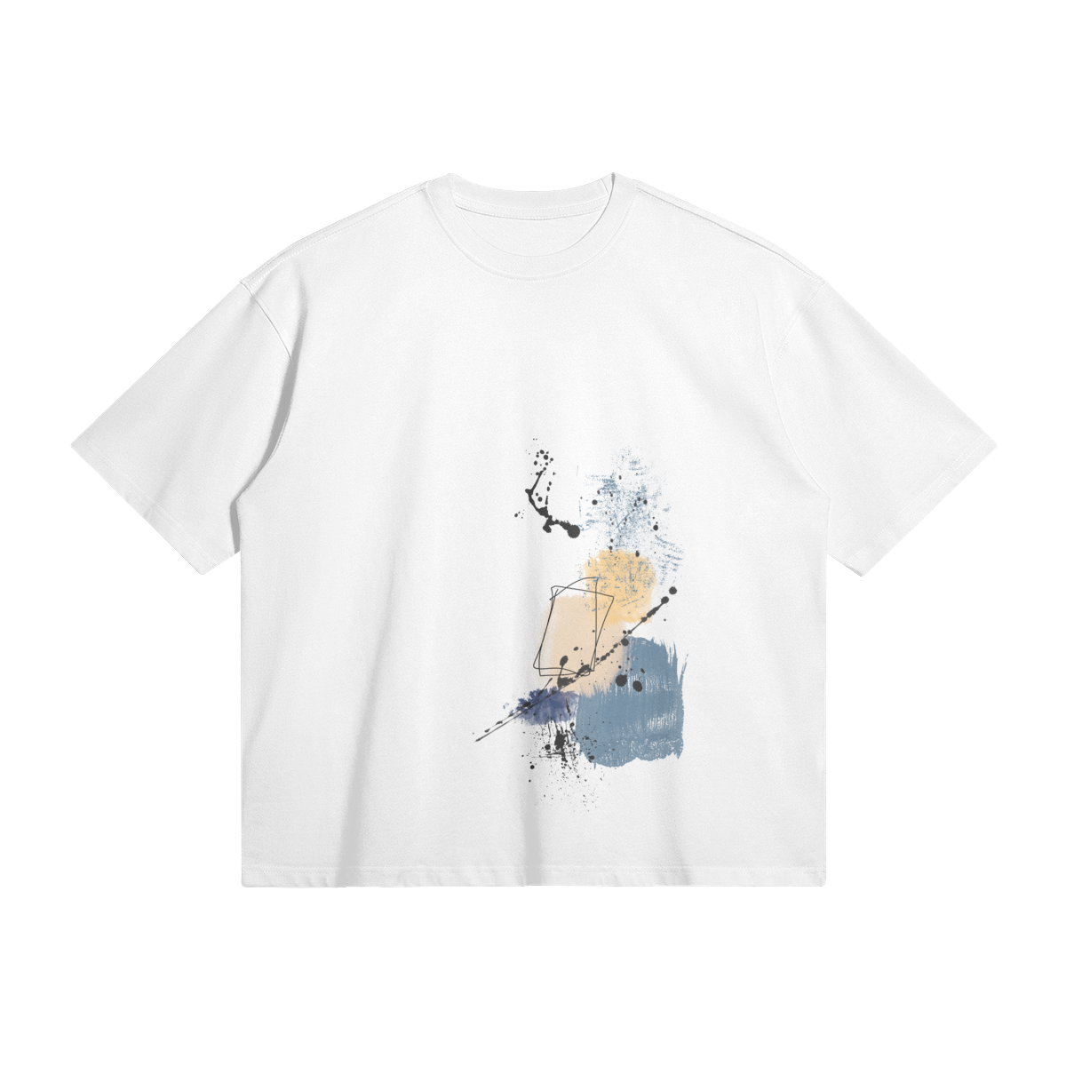 UNISEX Abstract Art Boxy Cotton Tee