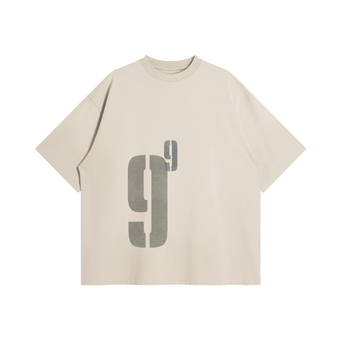 UNISEX 9⁹ Boxy Sun Faded Cotton Tee