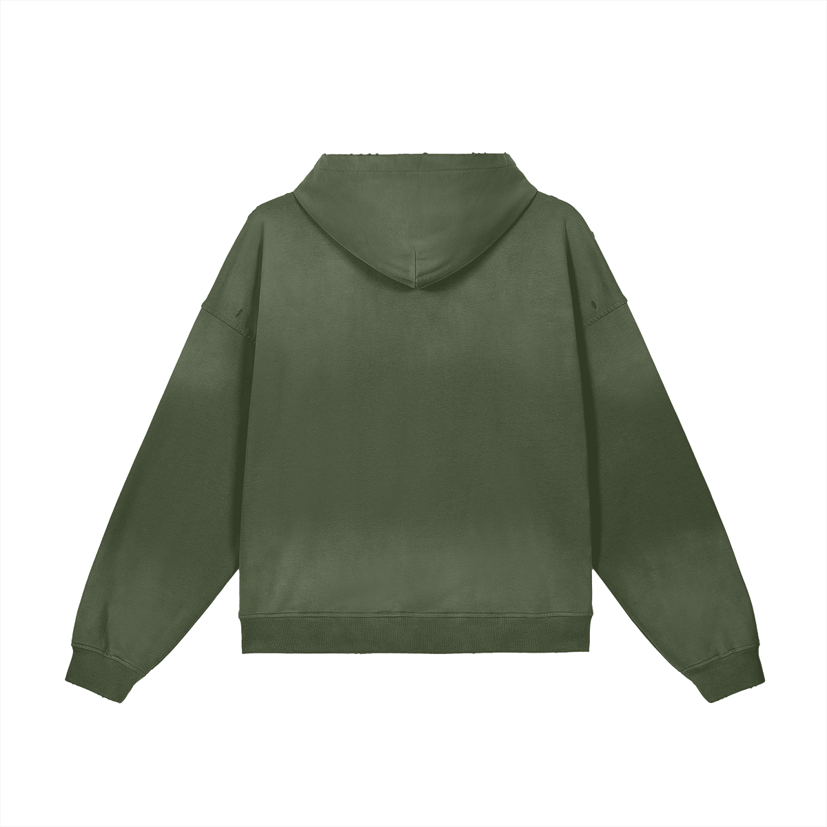 UNISEX "BELIEVE" Cotton Sun-Faded Distressed Hoodie