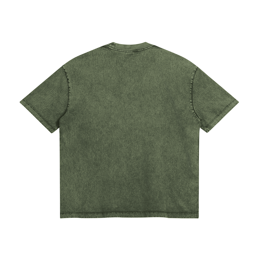 UNISEX "PEACE" Lady Oversized Snow Wash Cotton Tee