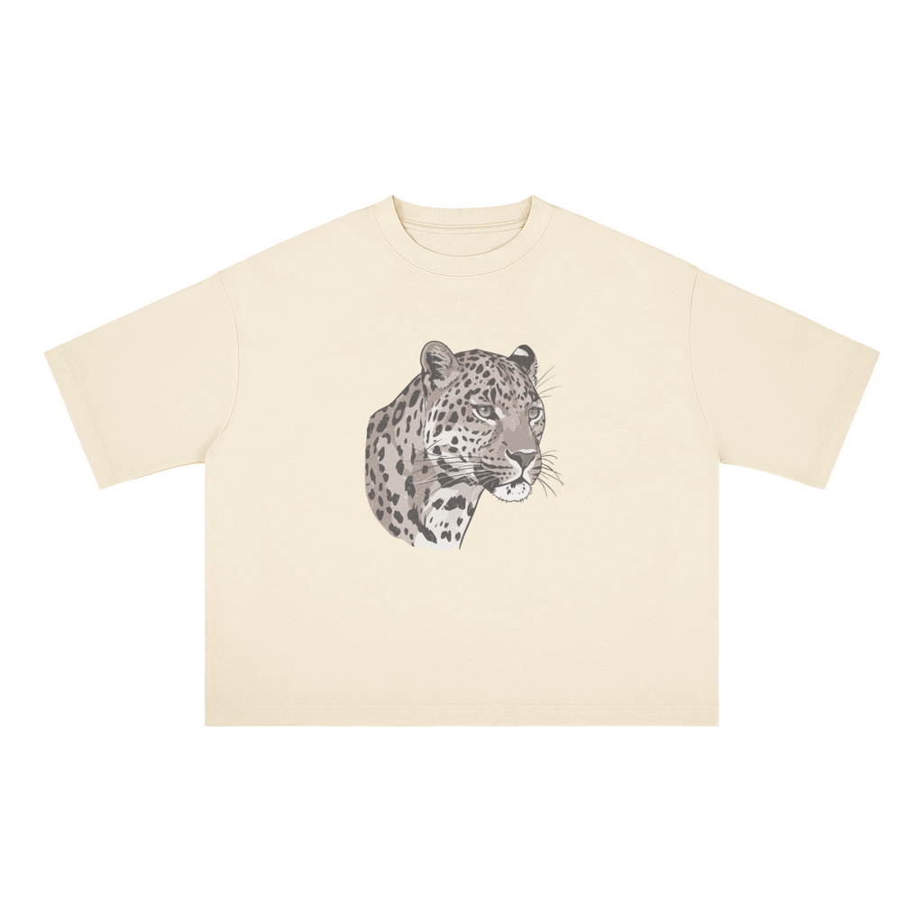 UNISEX Cheetah Print Classic Boxy Cotton Tee
