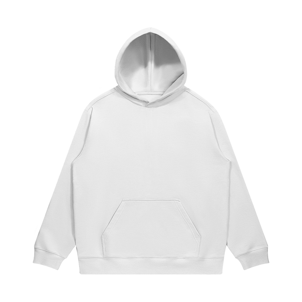 BASICS 380GSM UNISEX Brushed Fleece Drawstring Cotton Hoodie