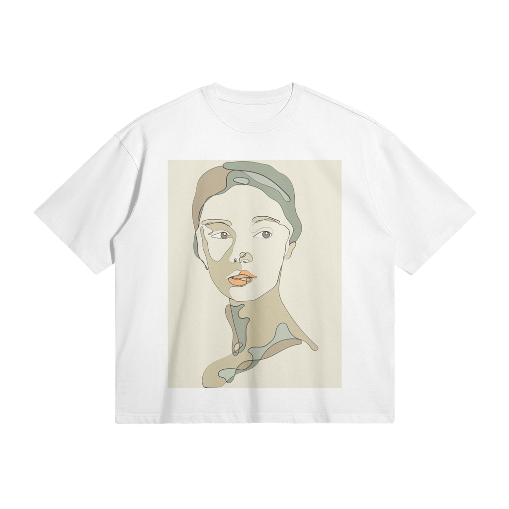 UNISEX Abstract Woman Boxy Cotton Tee