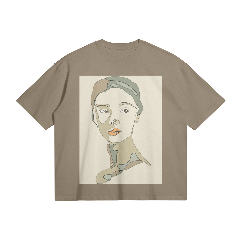 UNISEX Abstract Woman Boxy Cotton Tee