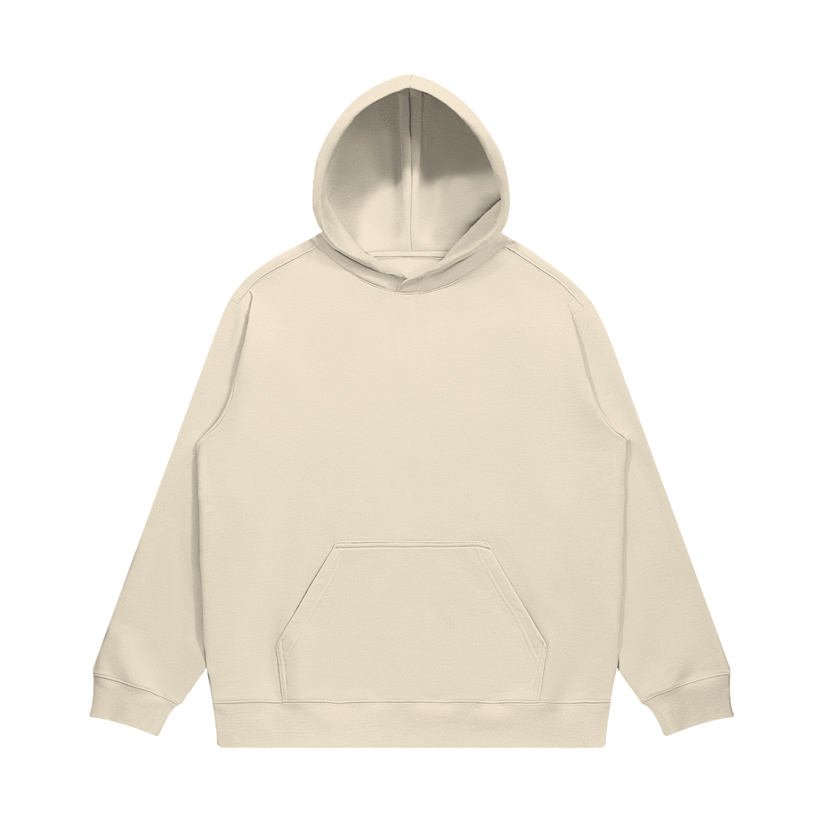 BASICS 380GSM UNISEX Brushed Fleece Drawstring Cotton Hoodie