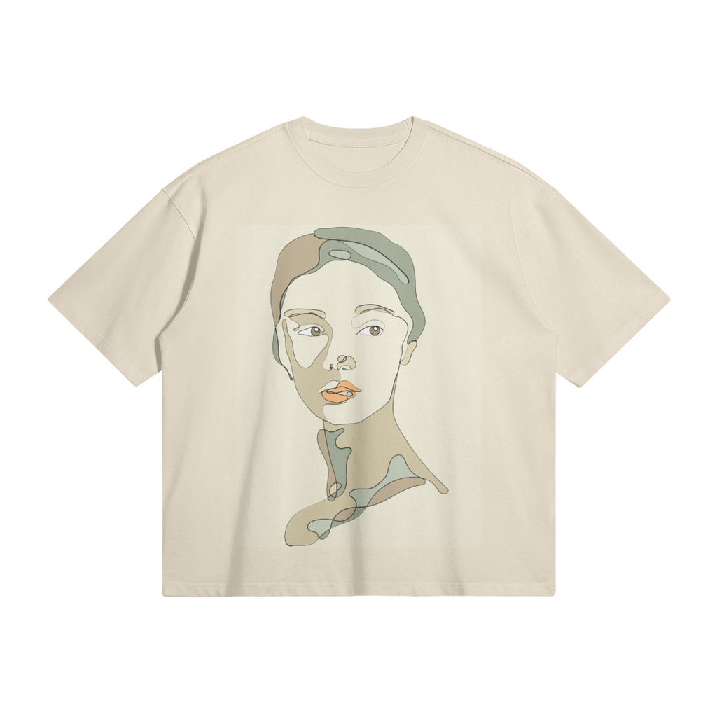 UNISEX Abstract Woman Boxy Cotton Tee