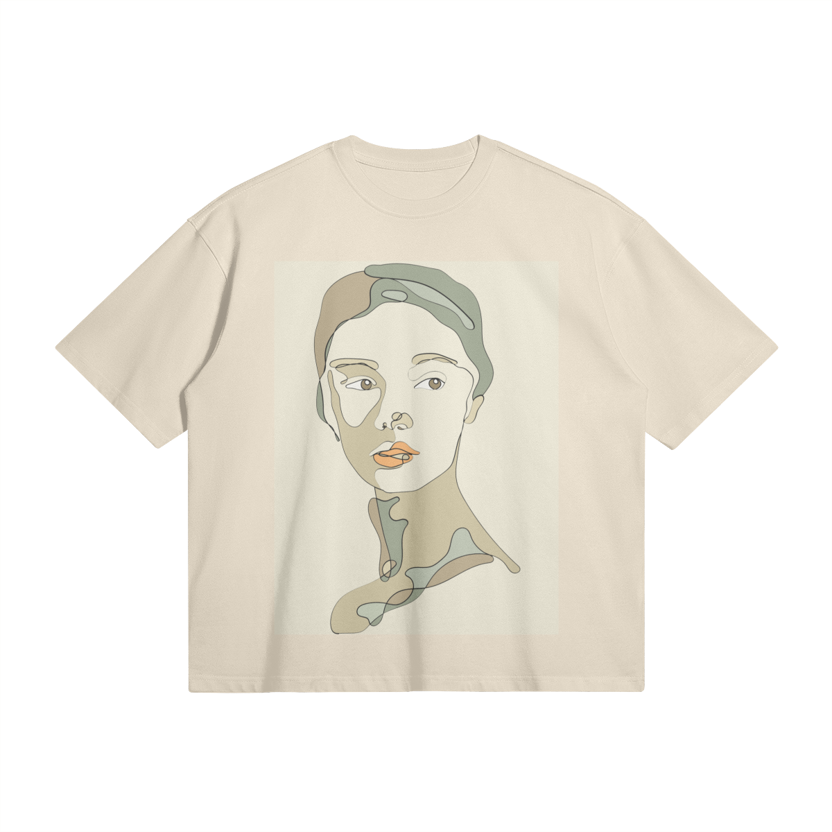 UNISEX Abstract Woman Boxy Cotton Tee