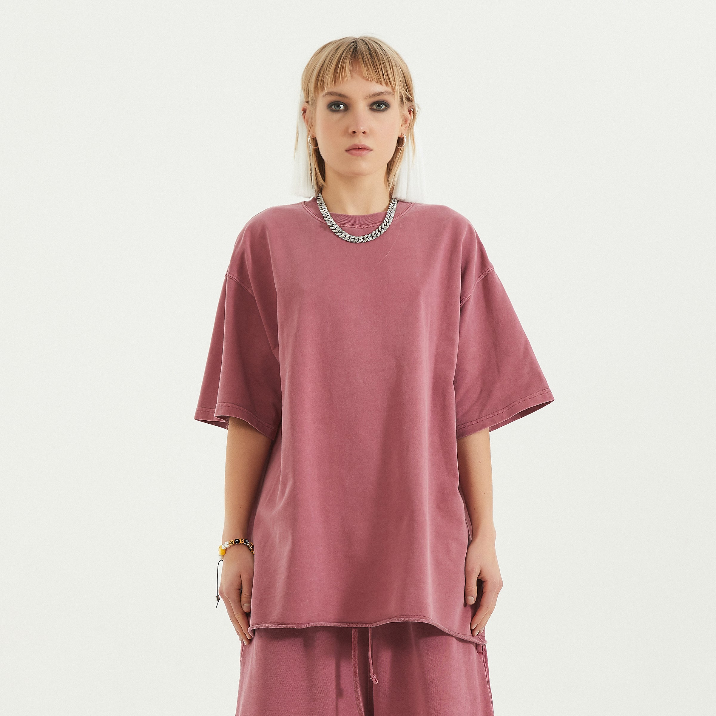BASICS 260GSM UNISEX Faded Raw Hem Tee