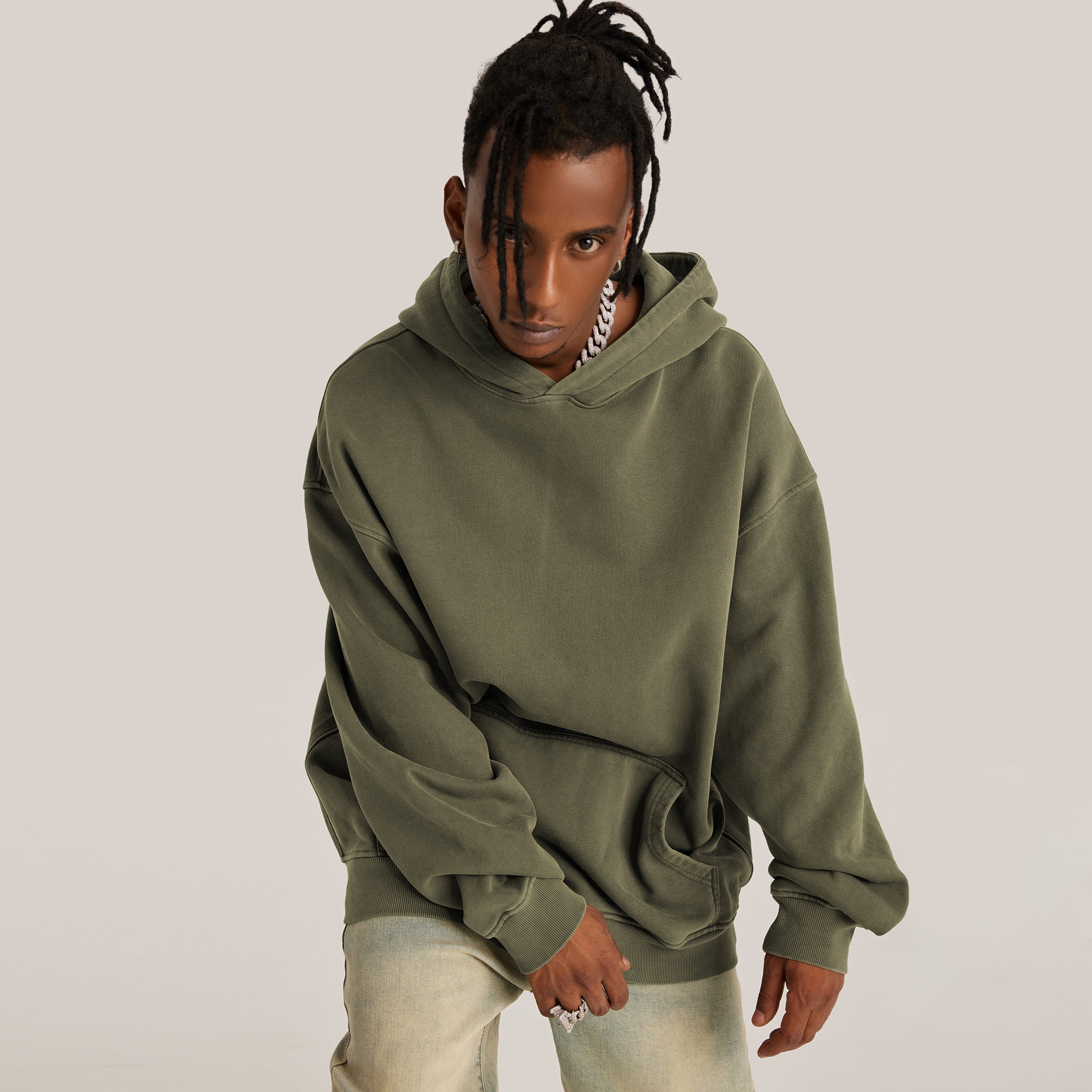 BASICS 440GSM UNISEX Super Heavyweight Oversized Retro Hoodie