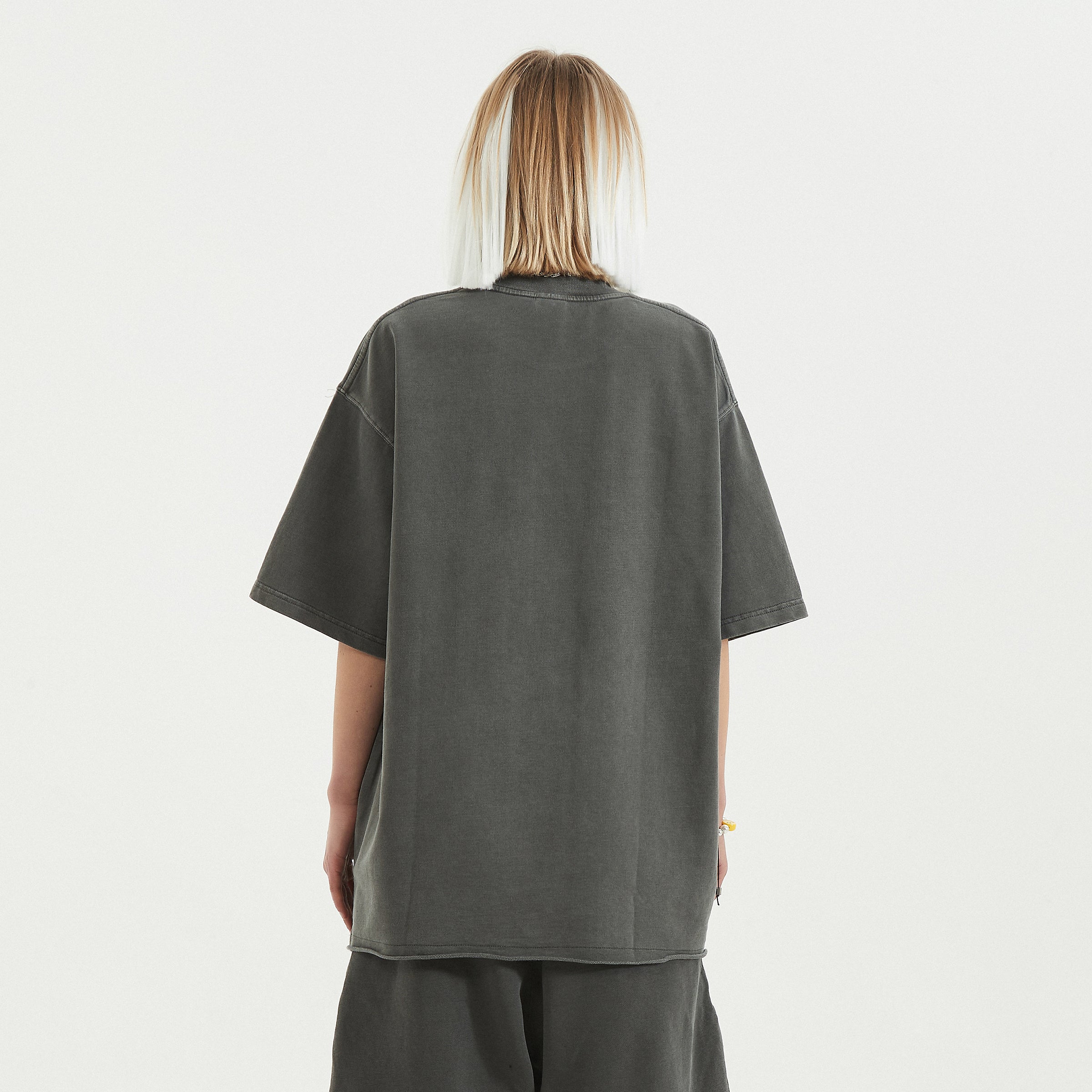 BASICS 260GSM UNISEX Faded Raw Hem Tee