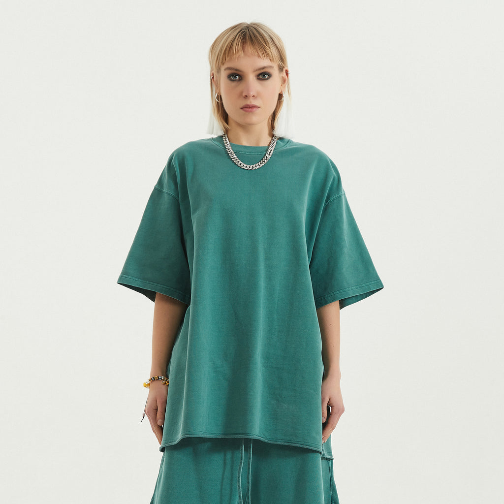 BASICS 260GSM UNISEX Faded Raw Hem Tee