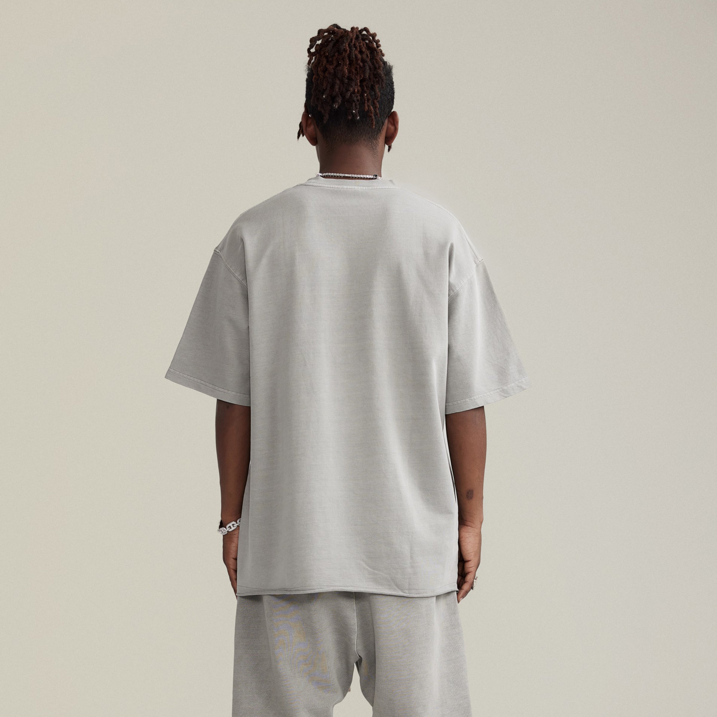 BASICS 260GSM UNISEX Faded Raw Hem Tee