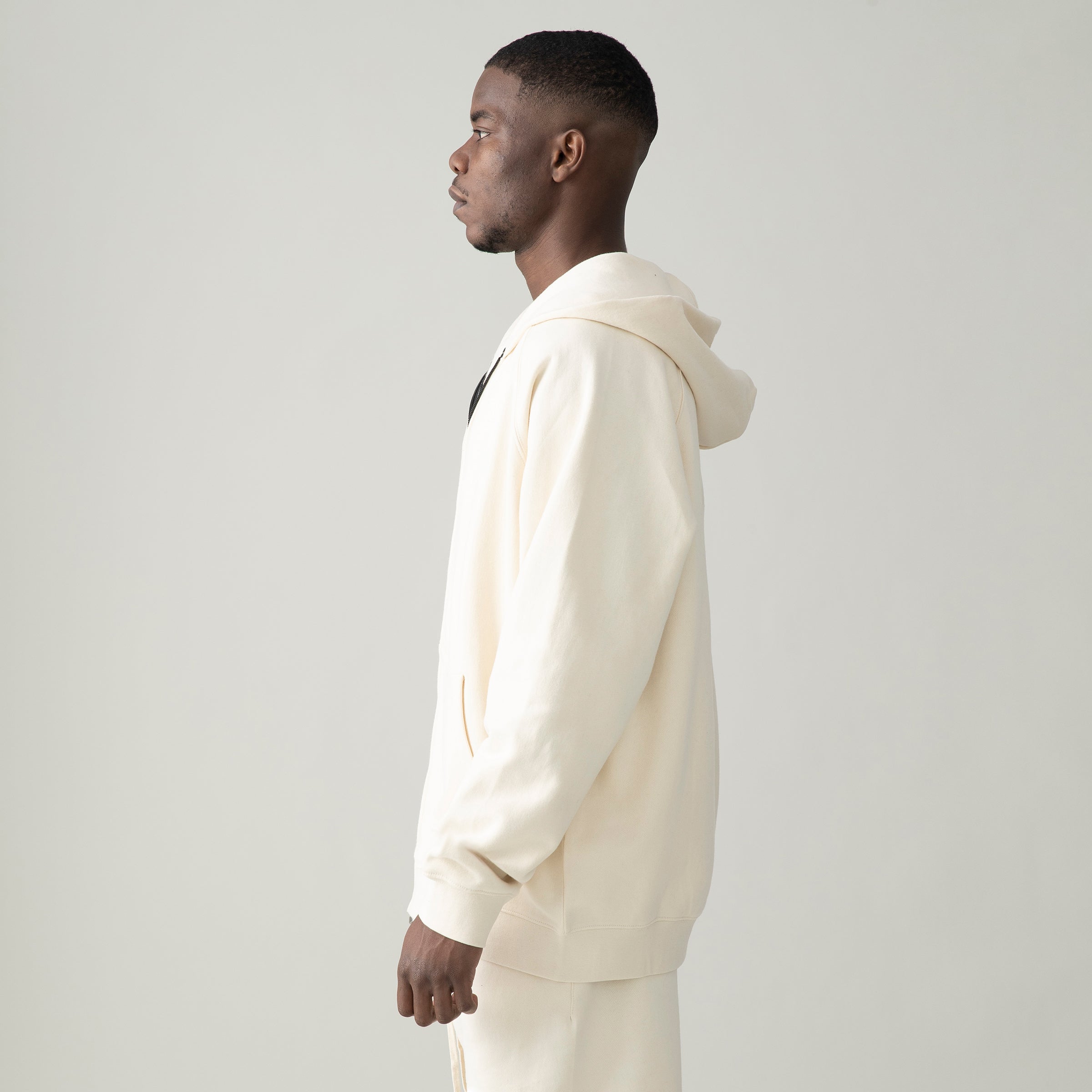 BASICS 380GSM UNISEX Heavyweight Brushed Fleece Full-zip Cotton Hoodie