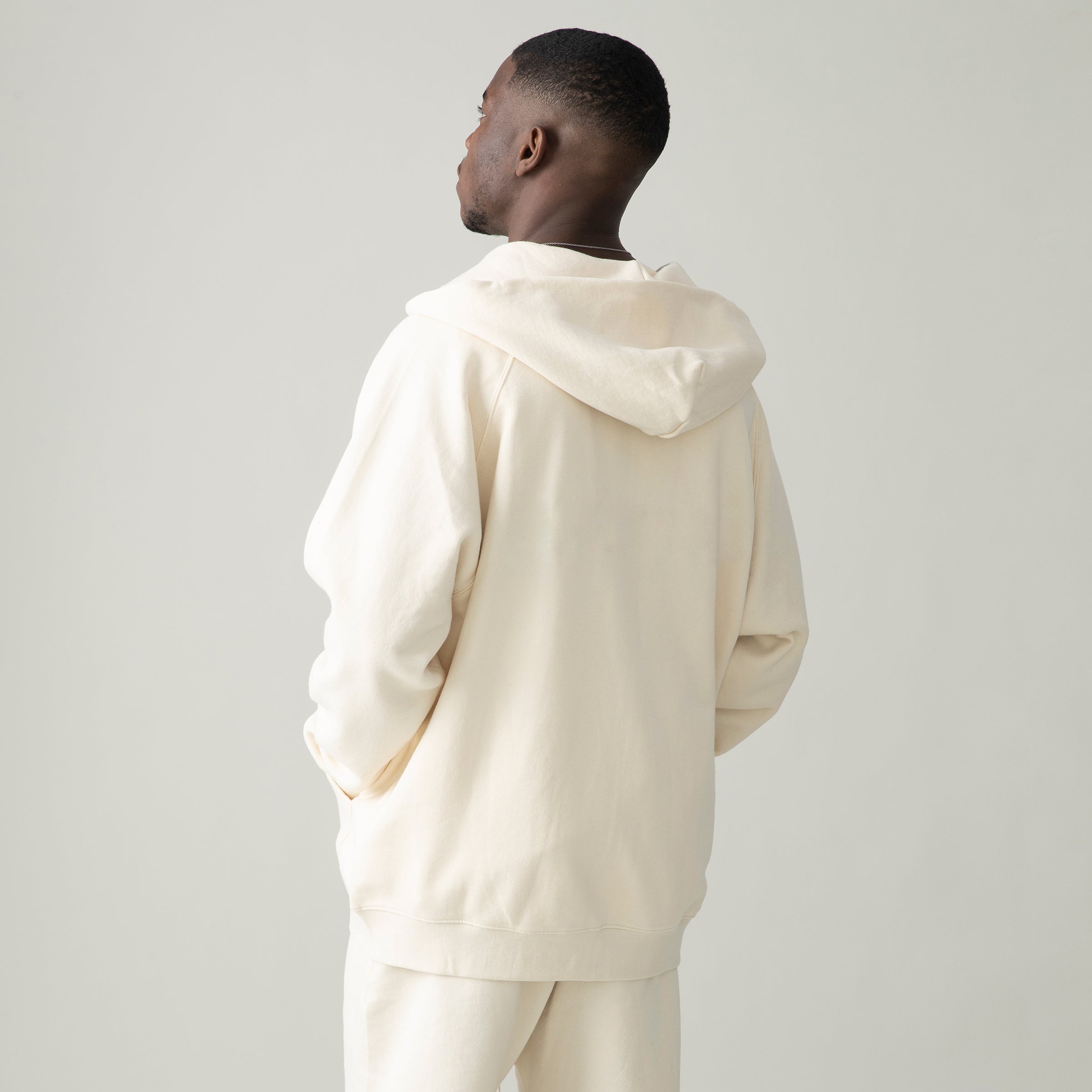 BASICS 380GSM UNISEX Heavyweight Brushed Fleece Full-zip Cotton Hoodie