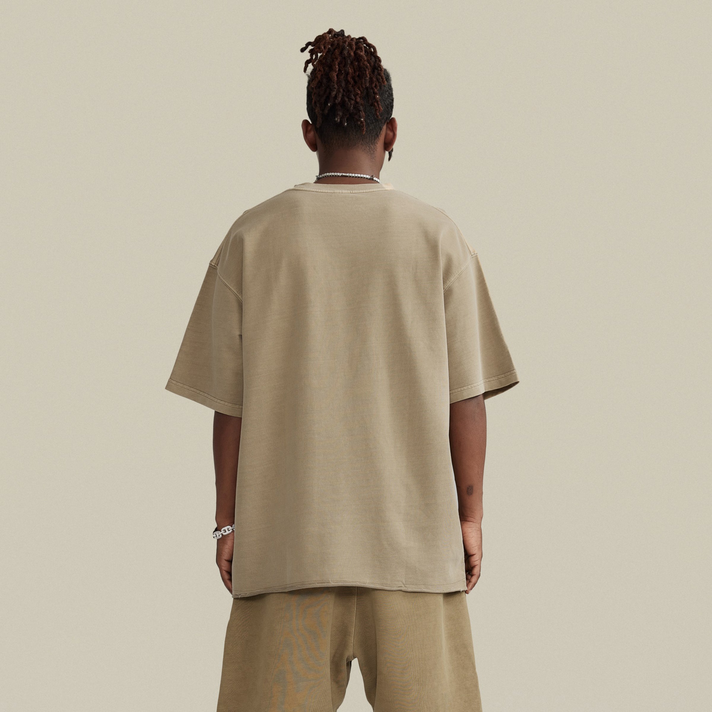 BASICS 260GSM UNISEX Faded Raw Hem Tee