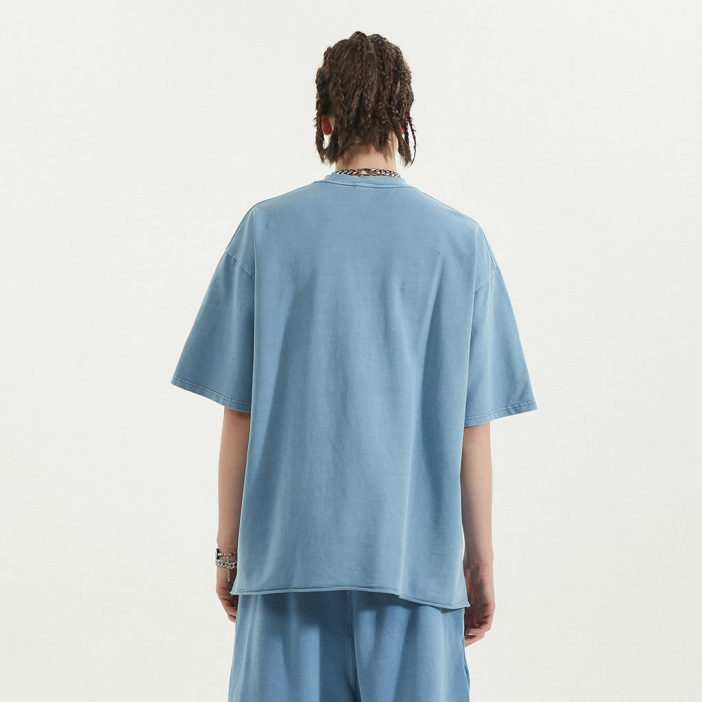 BASICS 260GSM UNISEX Faded Raw Hem Tee